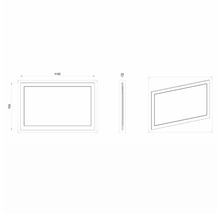 Zrkadlo do kúpeľne v ráme Devo Vena 2.0 110 x 70 cm sivé matné VE2-LU110-F76