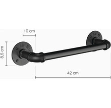 Kovový držiak na uteráky s rozmermi 42 x 8,5 x 10 centimetrov