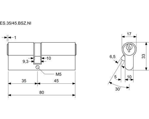 Technický nákres dverovej vložky s rozmermi