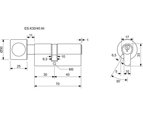 Technický výkres dverovej vložky s rozmermi