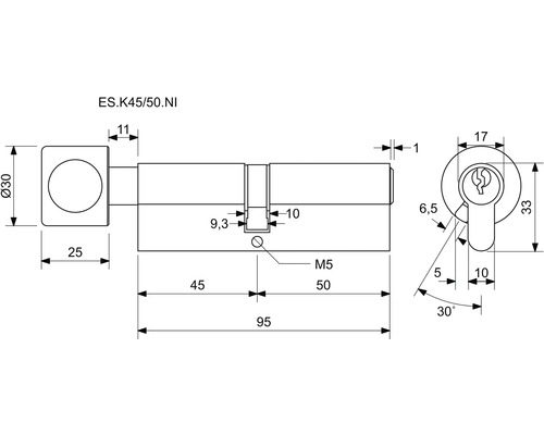 Technický nákres dverovej vložky s rozmermi