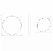 Okrúhle LED zrkadlo do kúpeľne v ráme Devo Lotos 59 x 59 cm IP 44 oceľ LF-LULED59-L09