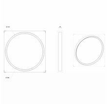 Okrúhle LED zrkadlo do kúpeľne v ráme Devo Lotos 44 x 44 cm IP 44 oceľ LF-LULED44-L09