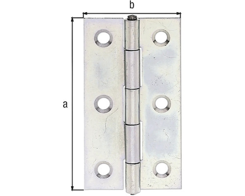 Kovový záves s rozmermi a a b