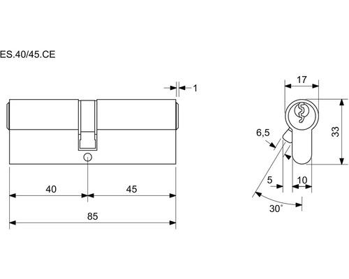 Technický nákres dverovej vložky s rozmermi