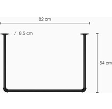 Rozmery rámu police so šírkou 82 centimetrov a výškou 54 centimetrov