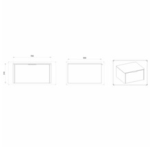 Skrinka pod umývadlo Devo Lotos sivá 70 x 31 x 53 cm