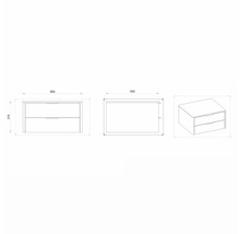 Skrinka pod umývadlo Devo Lotos sivá 60 x 31 x 53 cm