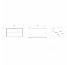 Skrinka pod umývadlo Devo Lotos sivá 70 x 31 x 53 cm