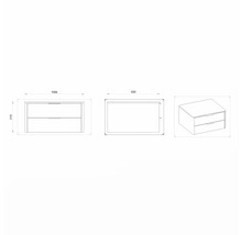 Skrinka pod umývadlo Devo Lotos krémová 100 x 31 x 53 cm