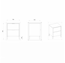 Skrinka pod umývadlo Devo Lotos sivá 70 x 76 x 53 cm