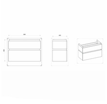 Skrinka pod umývadlo Devo Viva 2.0 biela 69 x 66 x 44 cm