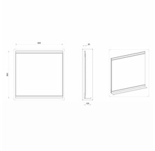 Zrkadlo do kúpeľne Devo Viva 2.0 s poličkou 60 x 80 cm dub/čierna VV2-LUPL60-P29