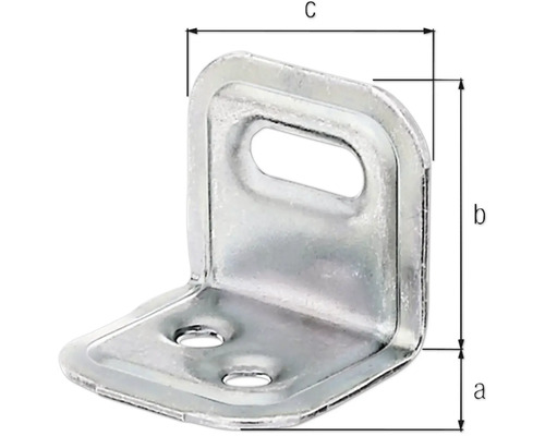 Rohový spojník s otvormi a rozmermi