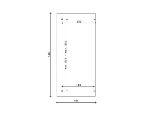 Technický výkres s rozmermi