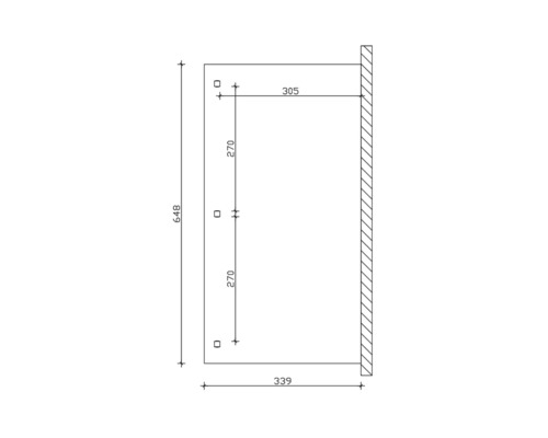 Technický nákres s rozmermi produktu.