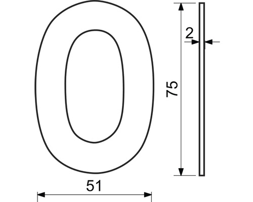 Technický výkres čísla domu 0 s rozmermi
