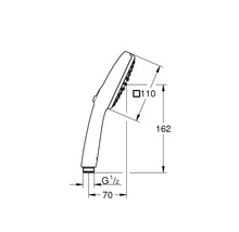 Ručná sprcha GROHE 162 x 110 mm čierna 263972431