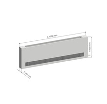 Kryt radiátora s rozmermi 1500 mm dĺžka, 450 mm výška a 115 mm hĺbka.