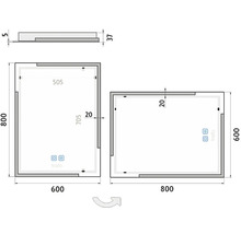 LED zrkadlo s osvetlením Nimco ZP 14000 60 x 80 cm IP 44