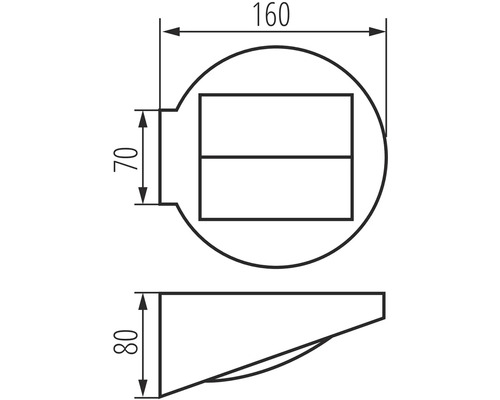 Technický nákres dávkovača mydla s rozmermi
