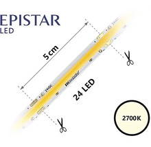 LED pásik Epistar, dĺžka 5 cm, s 24 LED a 2700 Kelvinmi