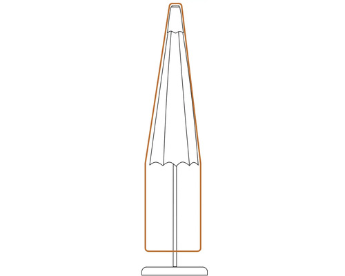 Zatvorený slnečník so stojanom