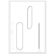 Zrkadlo do kúpeľne s osvetlením v ráme Jungborn Long 35 x 150 cm IP 44