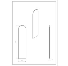 Kúpeľňové zrkadlo s osvetlením v ráme Jungborn Long Cut 35 x 150 cm IP 44
