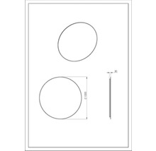 Okrúhle zrkadlo do kúpeľne s osvetlením v ráme Jungborn Round Ø 100 cm IP 44