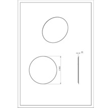 Kulaté zrkadlo do kúpeľne s osvetlením v ráme Jungborn Round Ø 80 cm IP 44