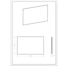 Zrkadlo do kúpeľne s osvetlením v ráme Jungborn Square 120 x 80 cm IP 44
