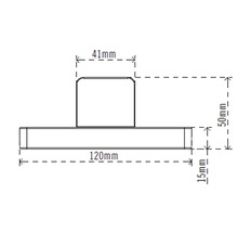 Technický nákres položky s rozmermi v milimetroch